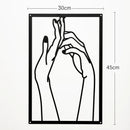 Painel Decorativo Feminino Vazado em Metal – Arte de Parede Moderna para Casa