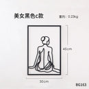 Painel Decorativo Feminino Vazado em Metal – Arte de Parede Moderna para Casa