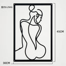 Painel Decorativo Feminino Vazado em Metal – Arte de Parede Moderna para Casa