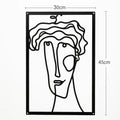 Painel Decorativo Feminino Vazado em Metal – Arte de Parede Moderna para Casa