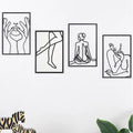 Painel Decorativo Feminino Vazado em Metal – Arte de Parede Moderna para Casa
