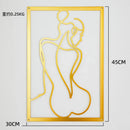 Painel Decorativo Feminino Vazado em Metal – Arte de Parede Moderna para Casa